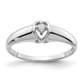 14k White Gold A Diamond ring