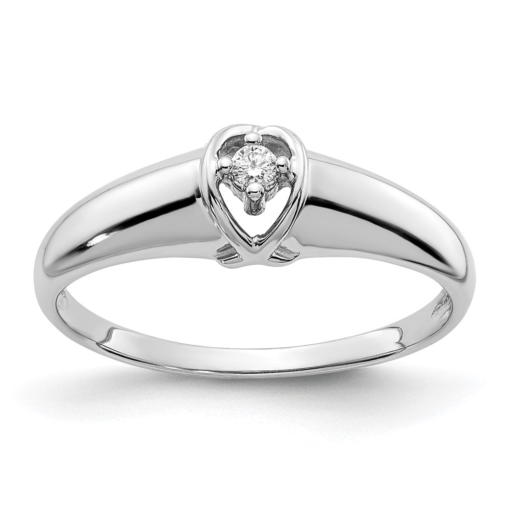 14k White Gold A Diamond ring