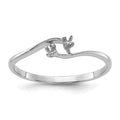 14k White Gold Polished .03ct. Diamond Ring Mounting