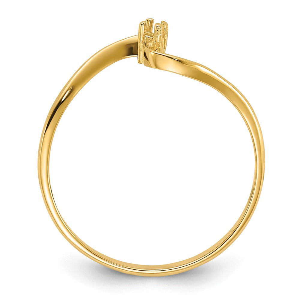 14k Polished .01ct. Diamond Ring Mounting