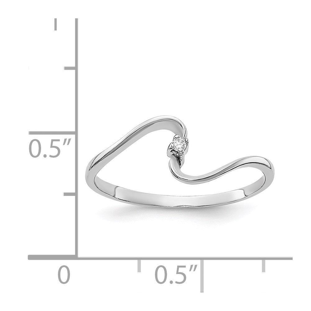 14k White Gold A Diamond ring