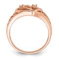 14k Rose Gold Polished .05ct. Diamond Heart Ring Mounting