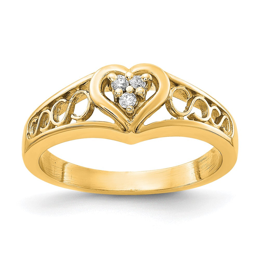 14k VS Diamond heart ring