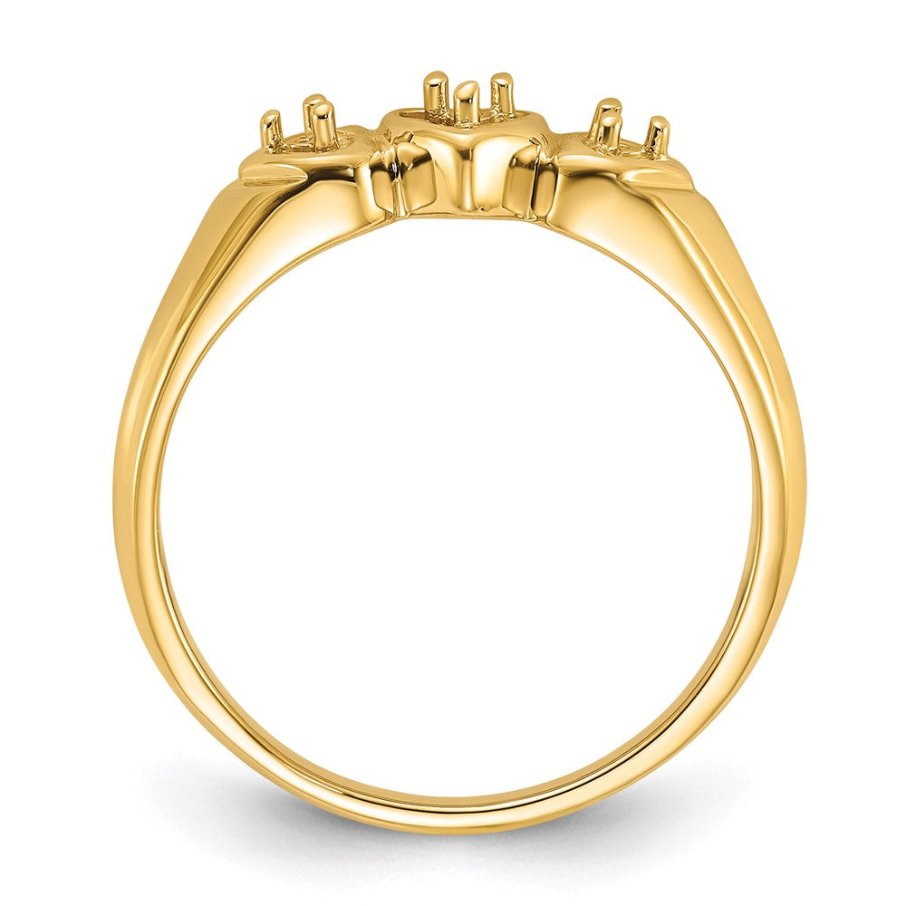 14k Polished .05ct. Diamond Heart Ring Mounting