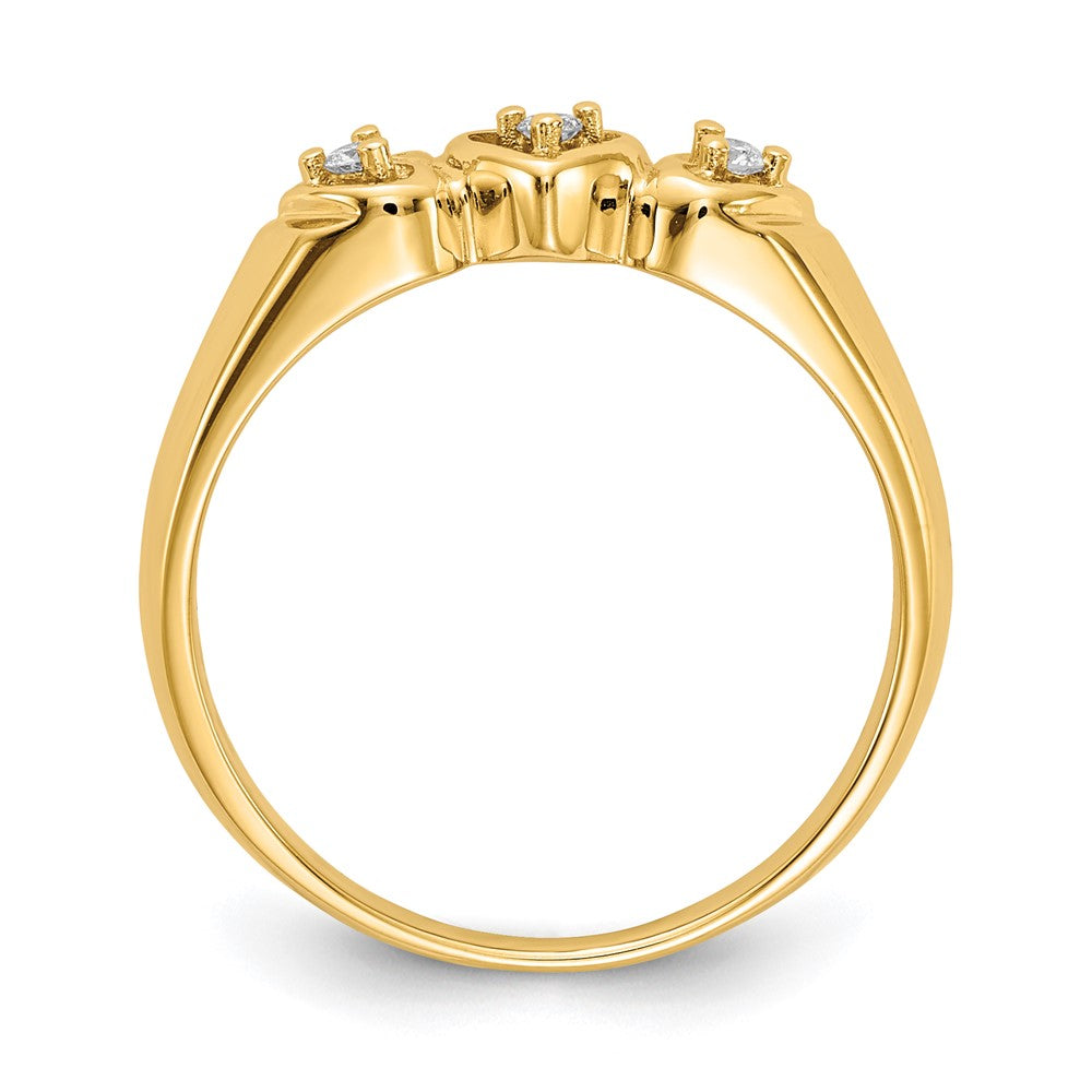 14k A Diamond heart ring