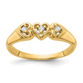 14k AAA Diamond heart ring