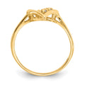 14k AAA Diamond heart ring