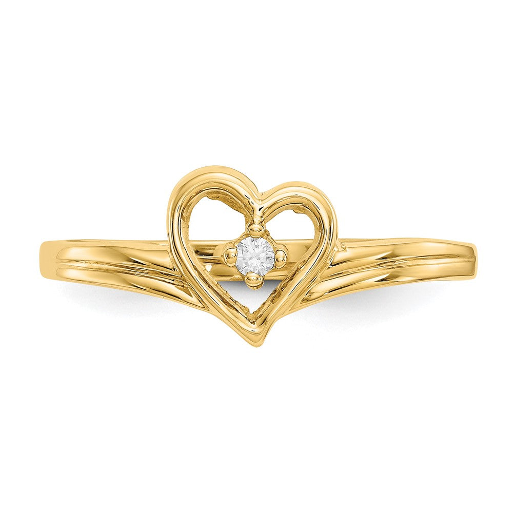 14k VS Diamond heart ring