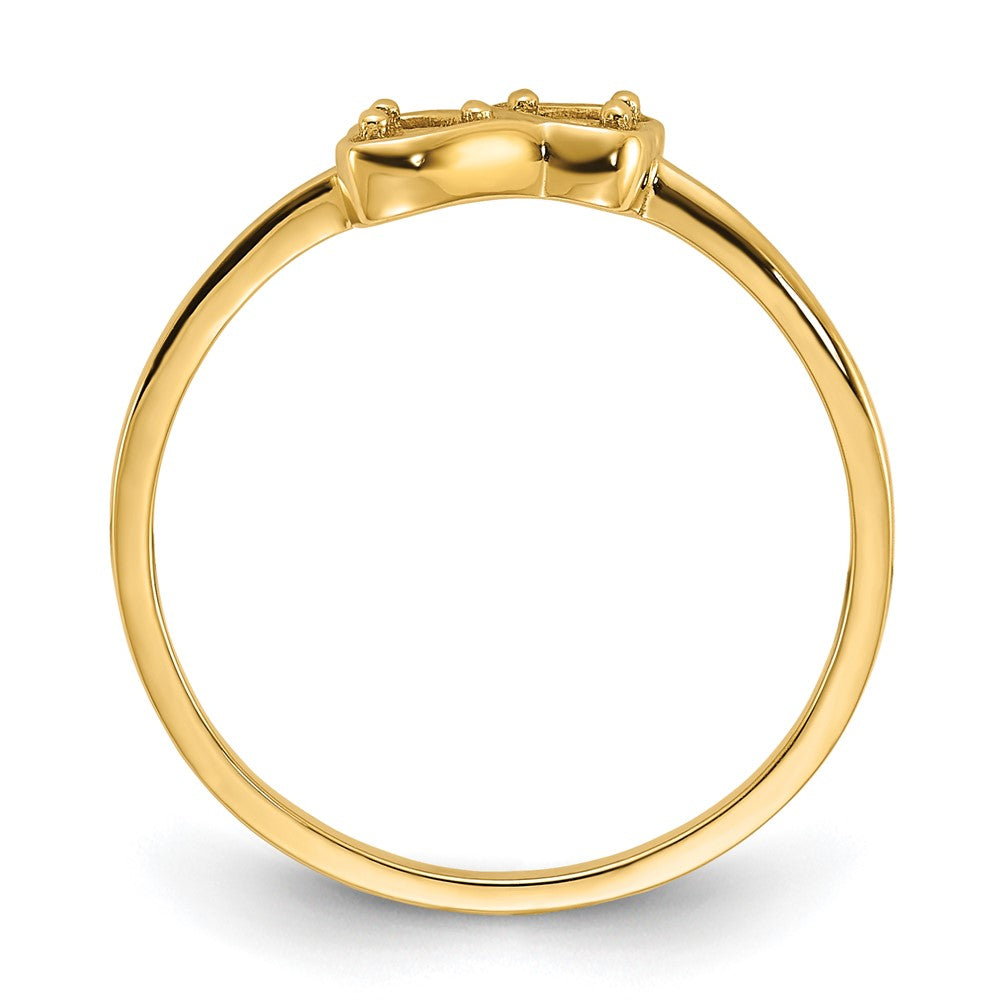 14k Polished .05ct. Diamond Heart Ring Mounting