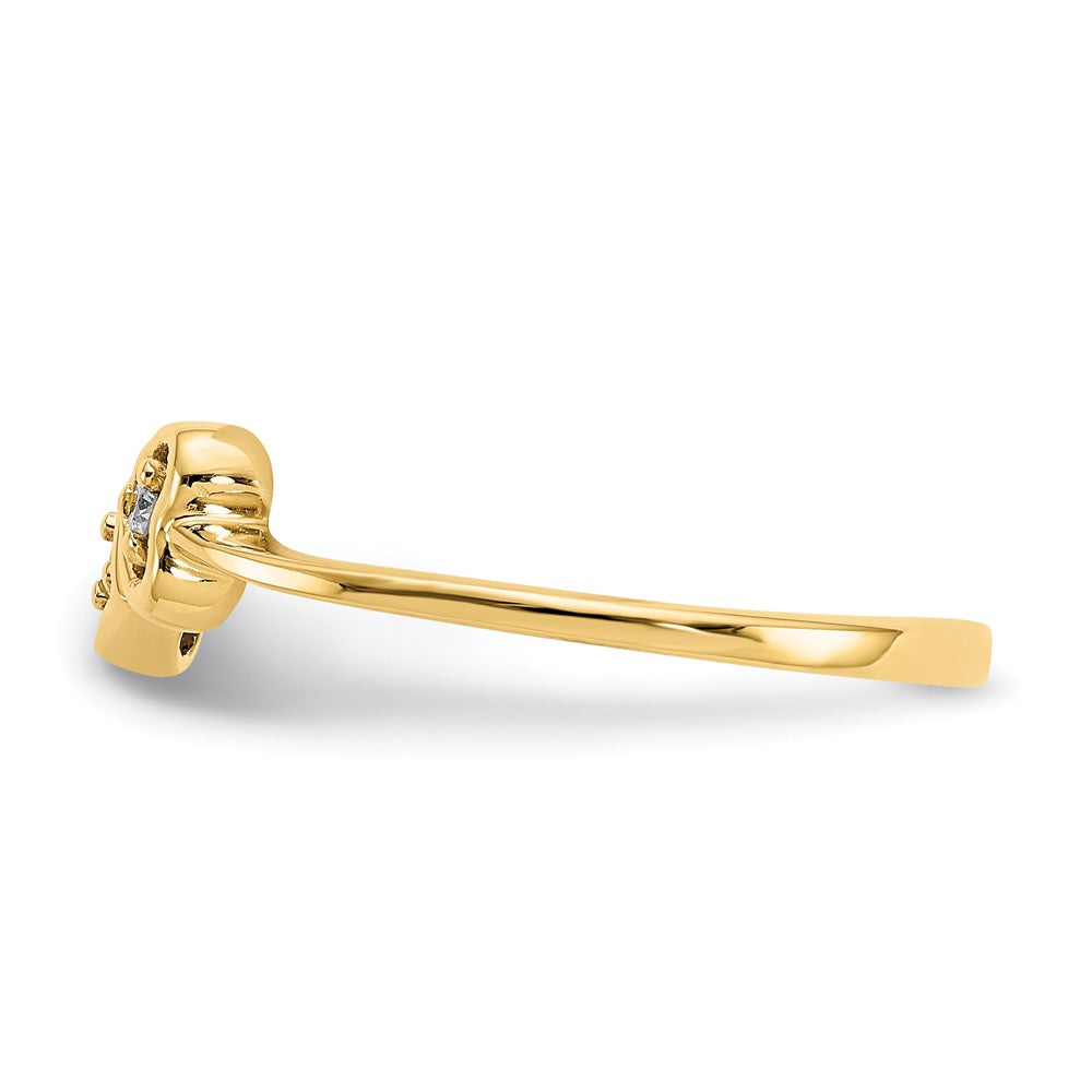 14k A Diamond heart ring