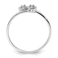 14k White Gold VS Diamond heart ring
