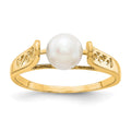 14k 6mm FW Cultured Pearl ring