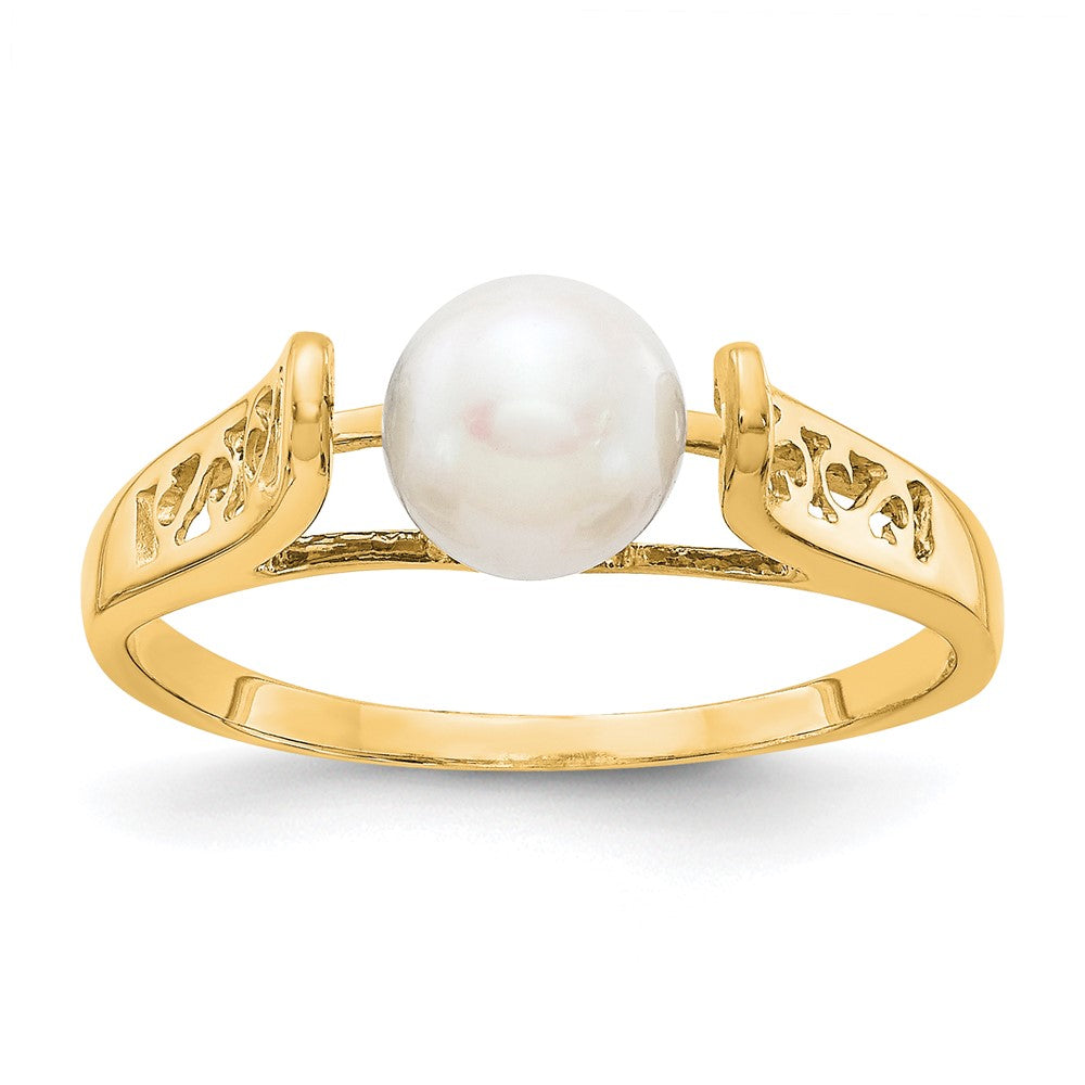 14k 6mm FW Cultured Pearl ring