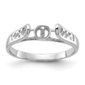 14k White Gold Polished Pearl Filigree Ring Mounting