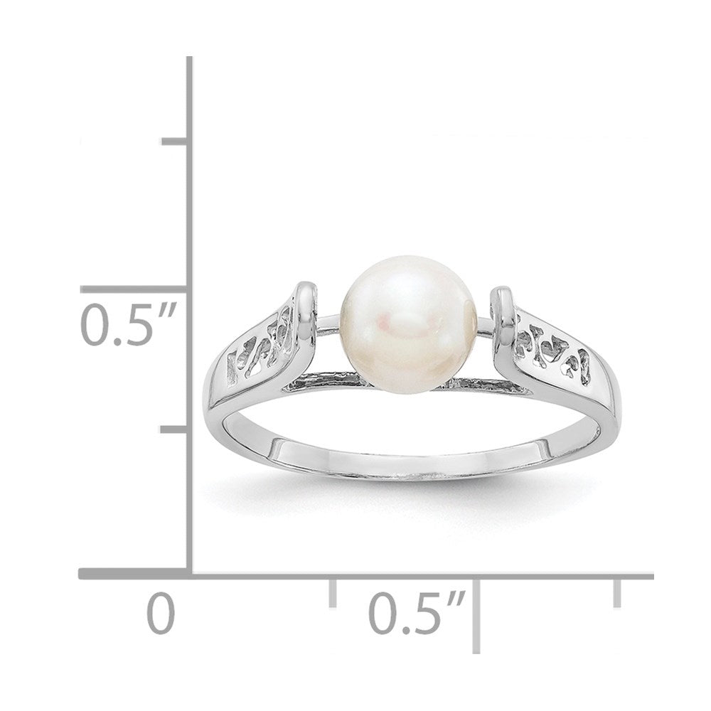 14k White Gold FW Cultured Pearl Ring