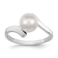 14k White Gold 7mm FW Cultured Pearl ring