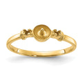 14k Polished Diamond & Pearl Ring Mounting
