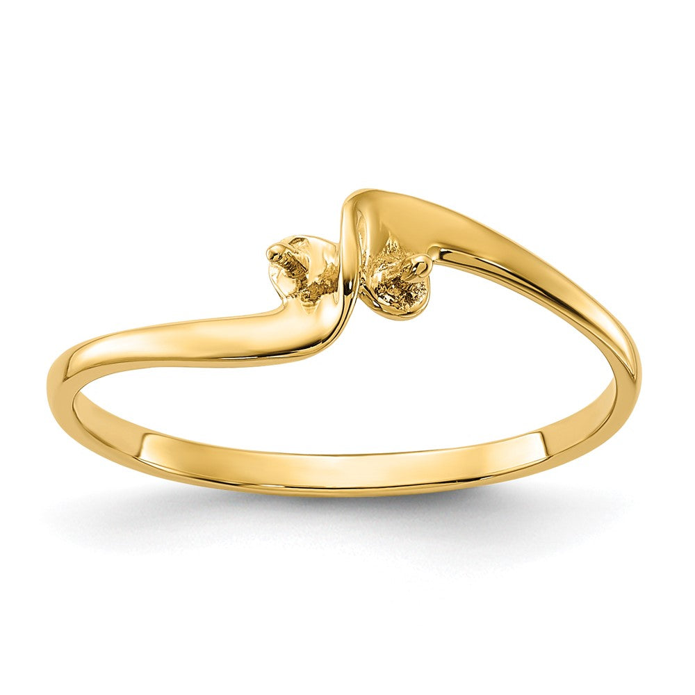14k Polished Pearl Ring Mounting