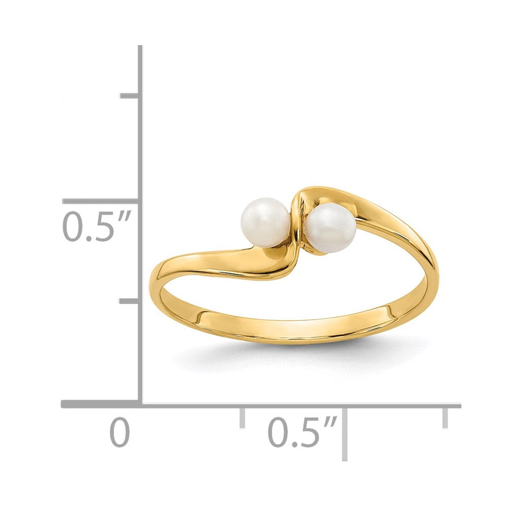 14k 3mm FW Cultured Pearl ring