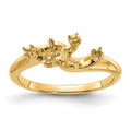14k Polished Diamond & Pearl Ring Mounting