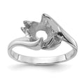 14k White Gold Polished Diamond & Pearl Ring Mounting