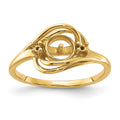14k Polished Diamond & Pearl Ring Mounting