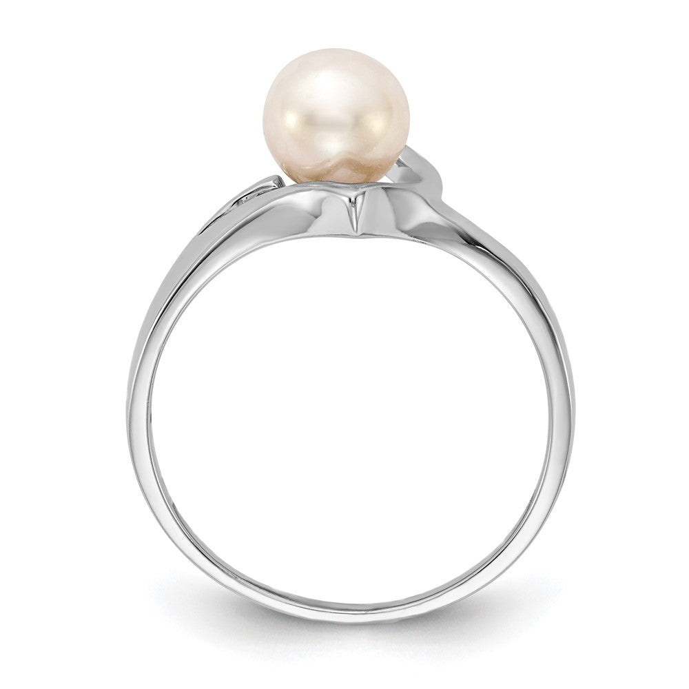 14k White Gold FW Cultured Pearl Ring