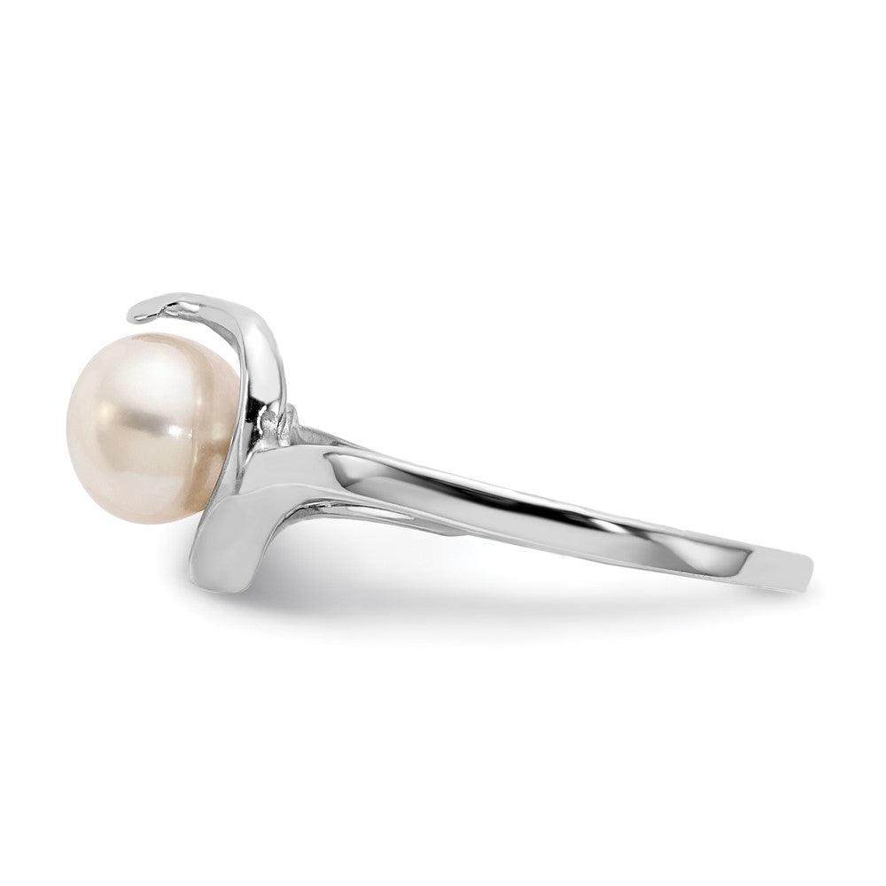 14k White Gold FW Cultured Pearl Ring
