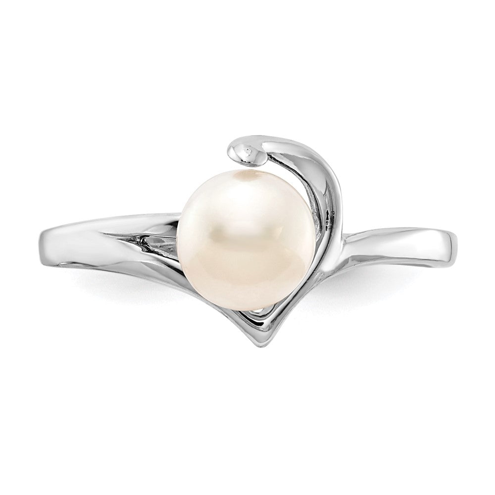 14k White Gold FW Cultured Pearl Ring