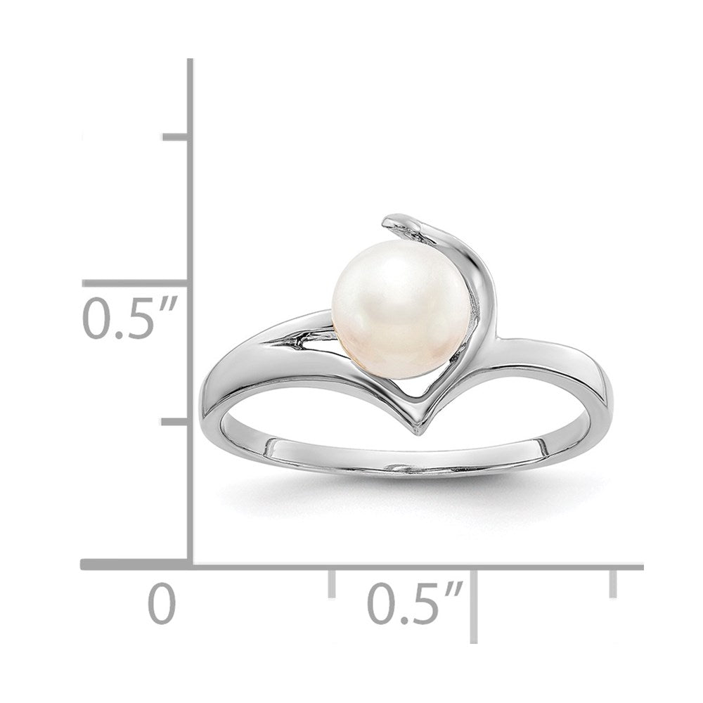14k White Gold FW Cultured Pearl Ring