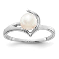 14k White Gold FW Cultured Pearl Ring