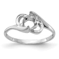 14k White Gold Polished Pearl Ring Mounting