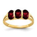 14k 6x4mm Oval Garnet ring