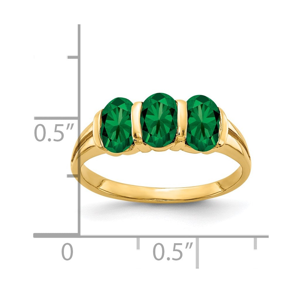 14k 6x4mm Oval Mount St. Helens ring