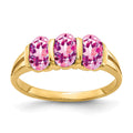 14k 6x4mm Oval Pink Sapphire ring