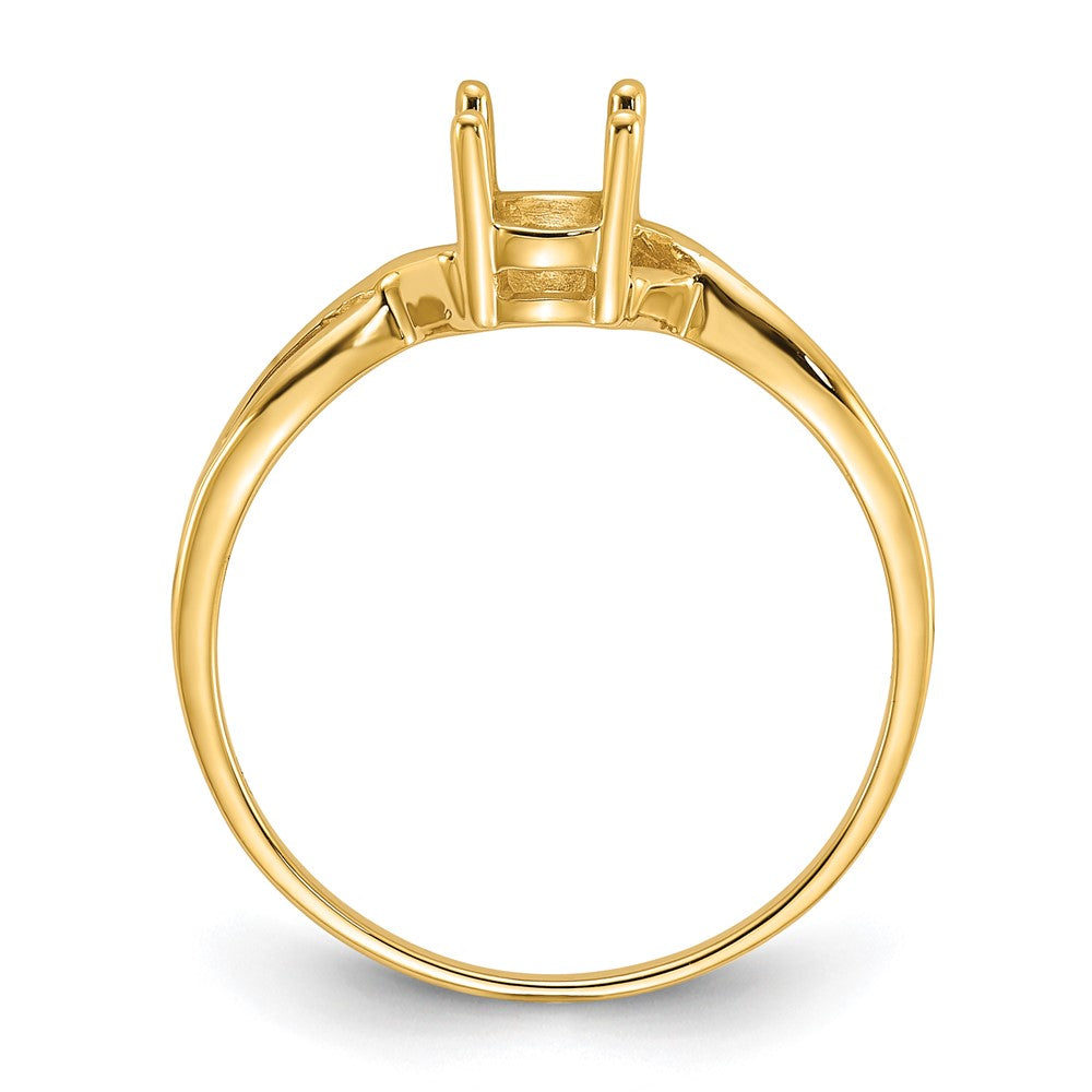 14k Polished 7x5 Oval Gemstone Ring Mounting