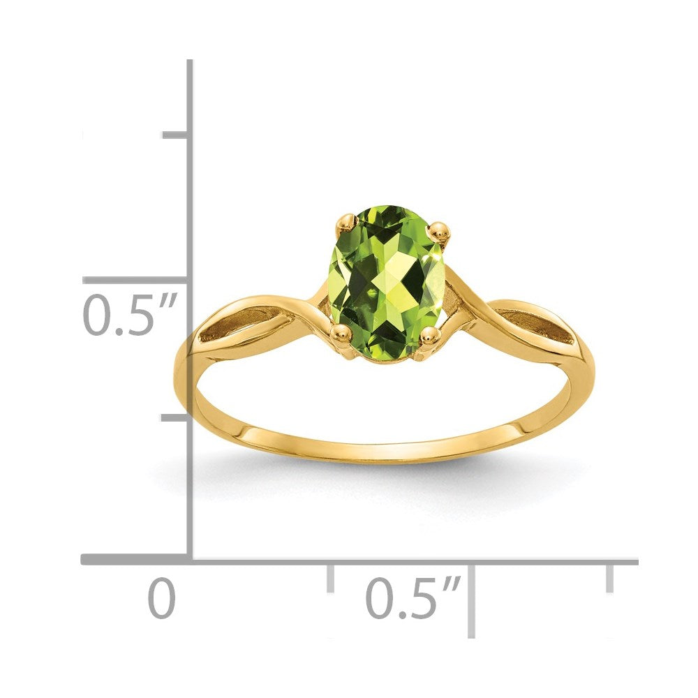 14k Peridot ring