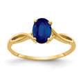 10k 7x5mm Oval Sapphire ring