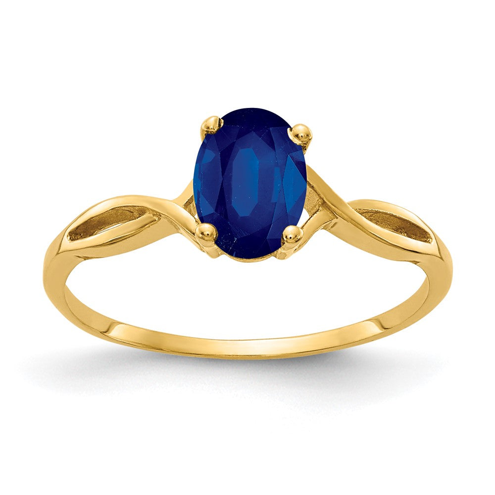 10k 7x5mm Oval Sapphire ring