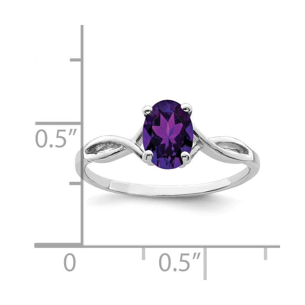 14k White Gold Amethyst ring