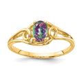 14k 6x4mm Oval Fire Topaz ring