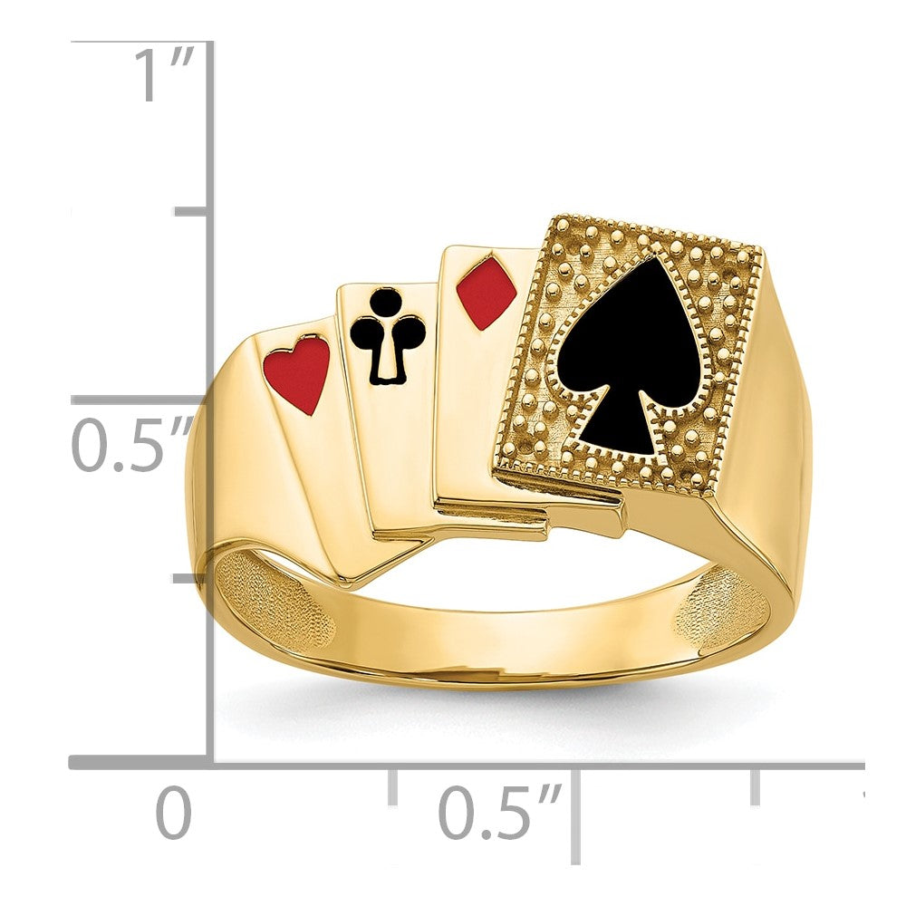 14k Poker Ring Mounting