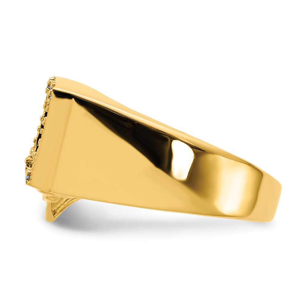 14k A Diamond men's ring