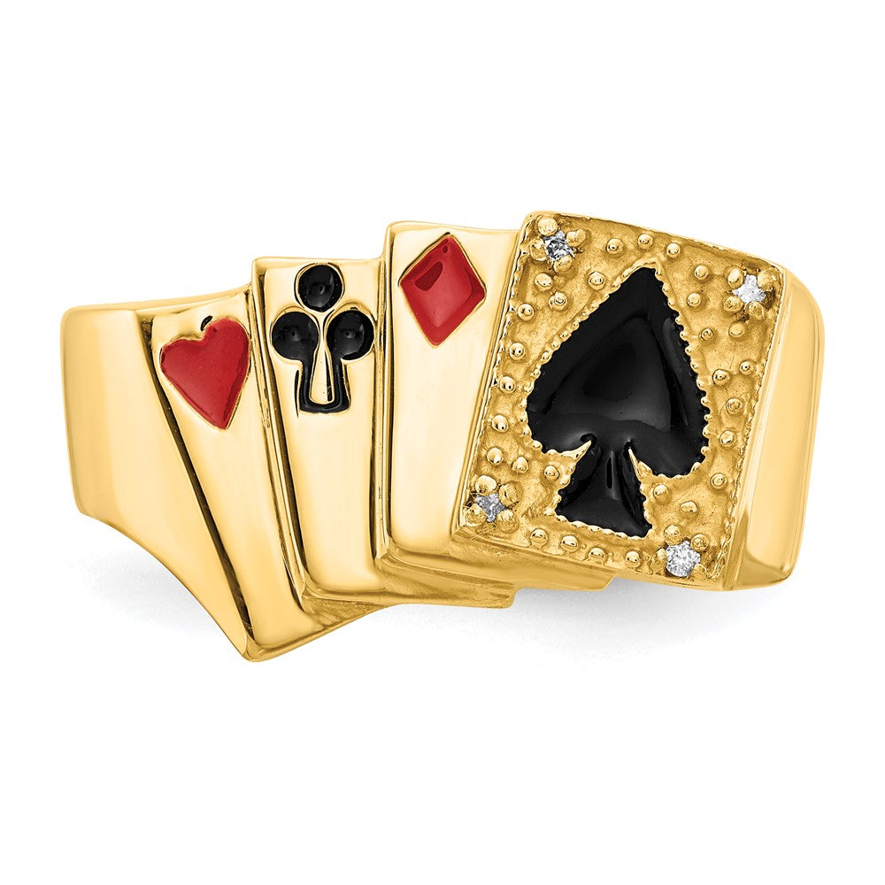14k AAA Diamond men's ring