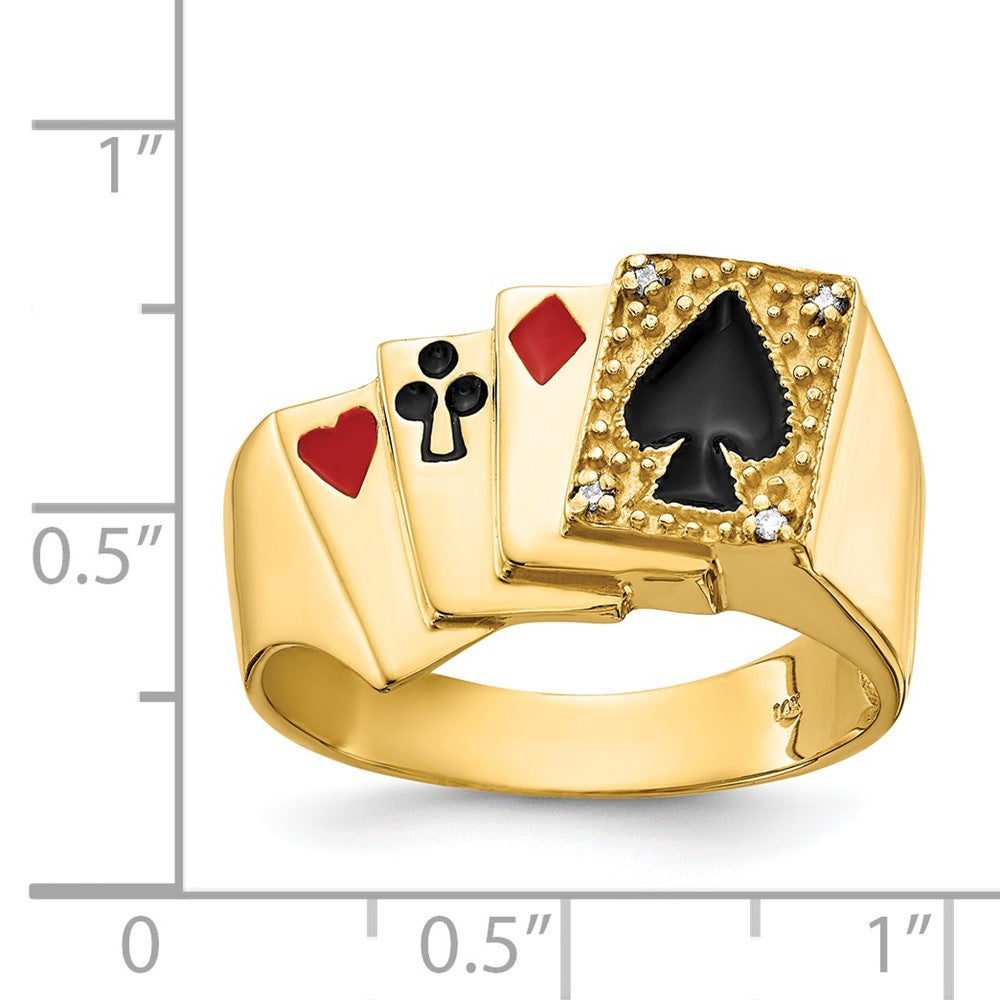 14k A Diamond men's ring