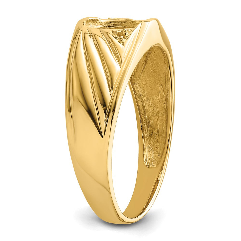 14k Mens Diamond and Onyx Ring Mounting