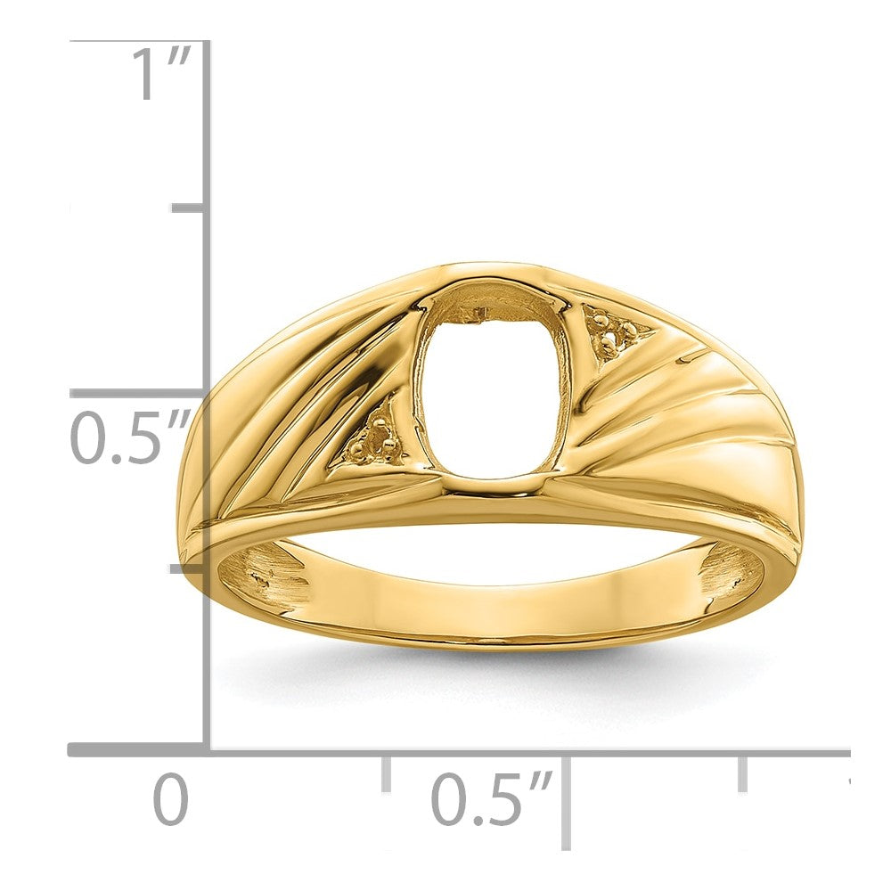 14k Mens Diamond and Onyx Ring Mounting