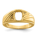 14k Mens Diamond and Onyx Ring Mounting
