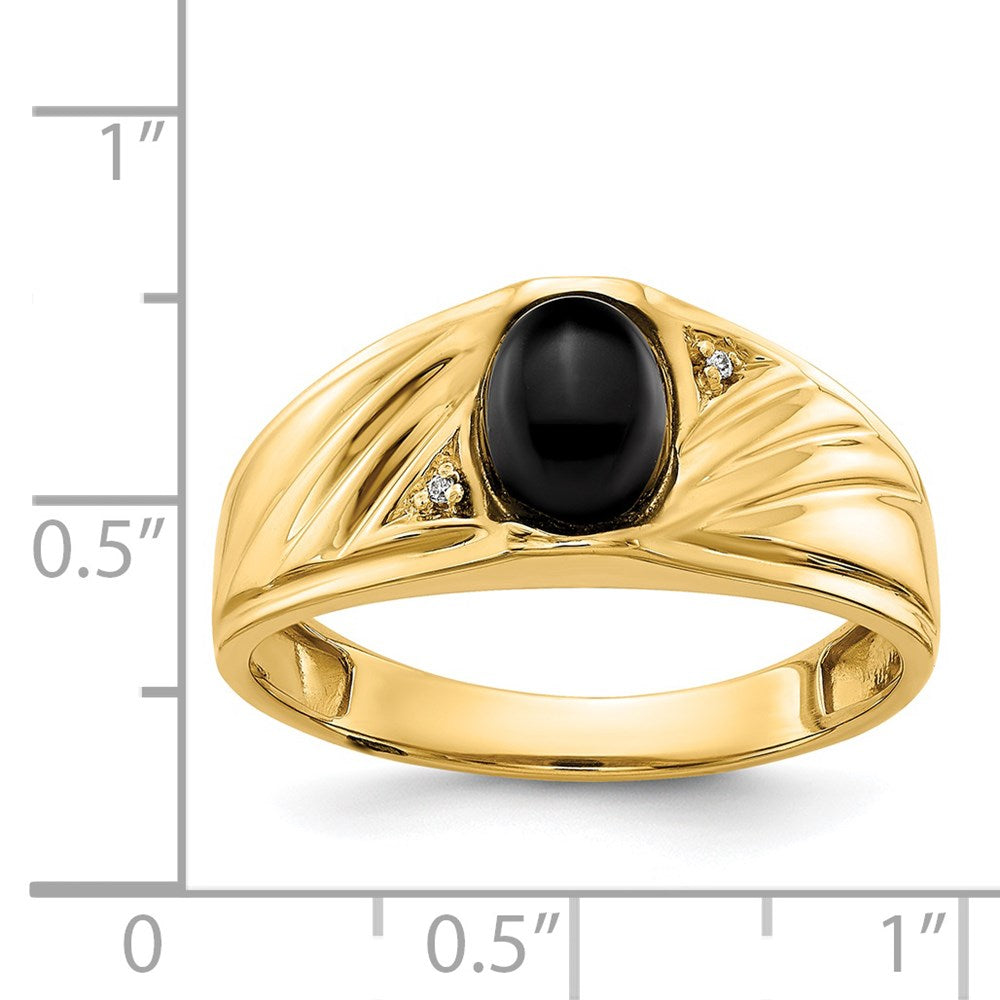 14k A Diamond men's ring