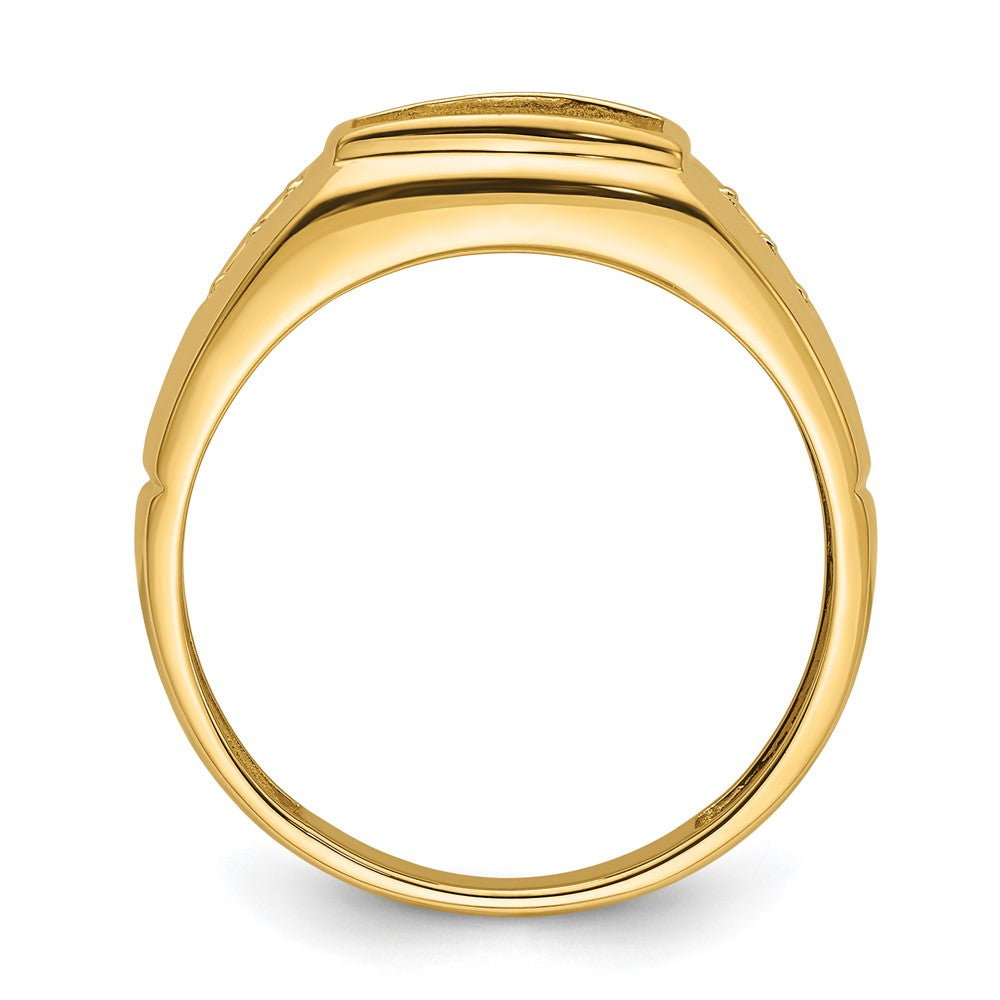 14k Mens Diamond and Onyx Ring Mounting